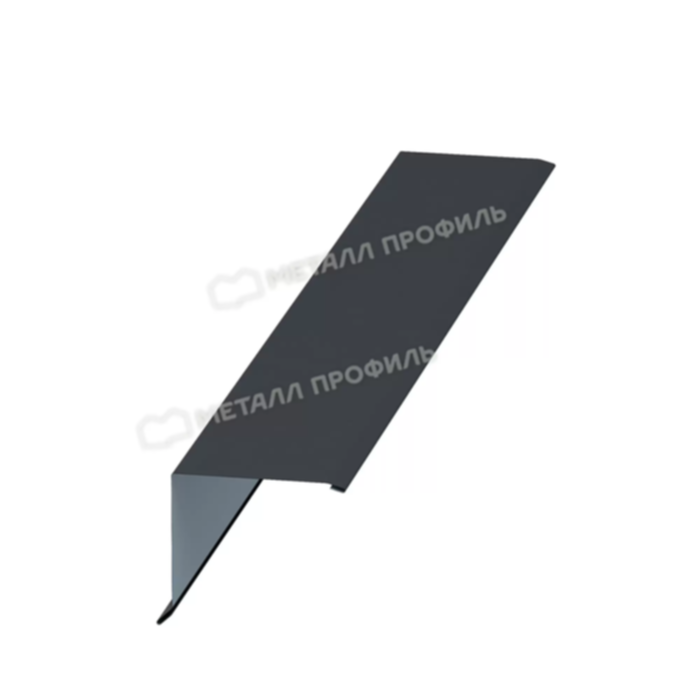 Купить планка металлпрофиль торцевая viking mp 0,45 мм 135х145 (2м) серый графит