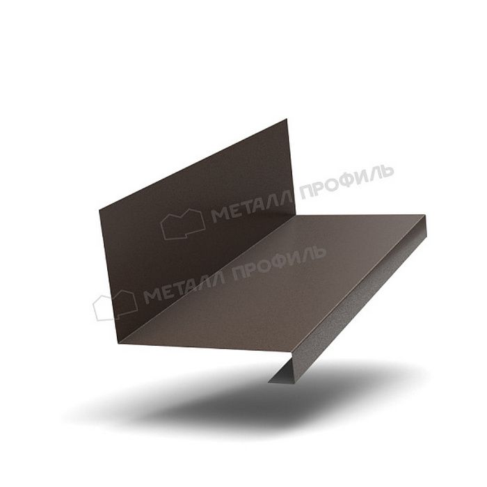 Купить планка примыкания нижняя к трубе fastclick valori 0,5 мм (150*200) (2м) темно-коричневый