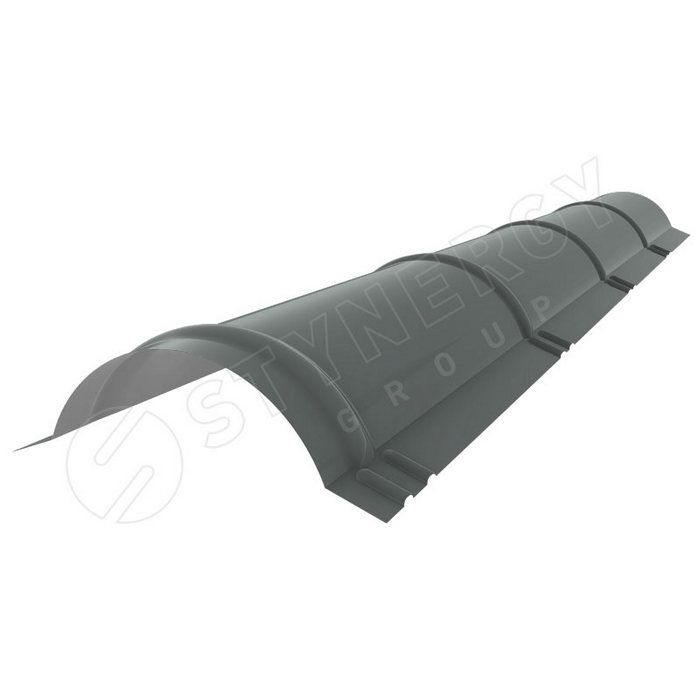 Купить конек стинержи полукруглый r110 graphite45 0,45 мм (2м) железно-серый