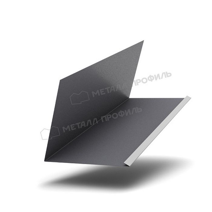 Купить планка примыкания верхняя к трубе fastclick valori 0,5 мм (250*240) (2м) темно-серый