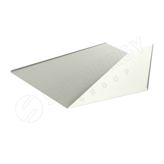 Купить планка ендова стинержи нижняя corundum матовый 0,5 мм 300х300 (2м) 			 серо-белый