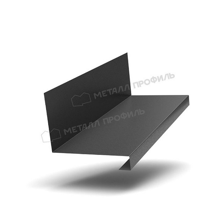 Купить планка примыкания нижняя к трубе fastclick valori 0,5 мм (150*200) (2м) черный темный