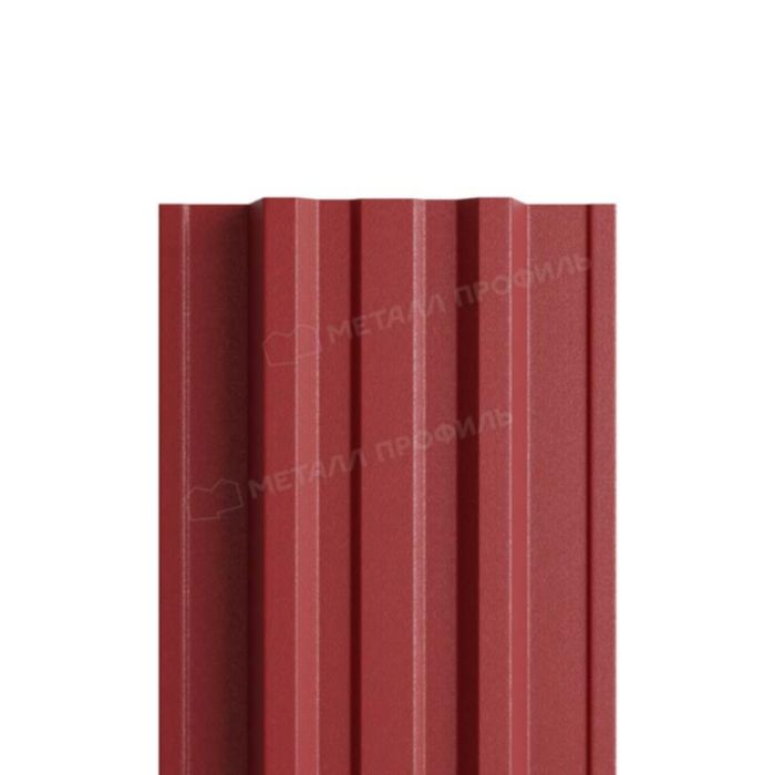 Купить штакетник металлпрофиль trapeze-t 16,5х118 norman 0.5 мм коричнево-красный