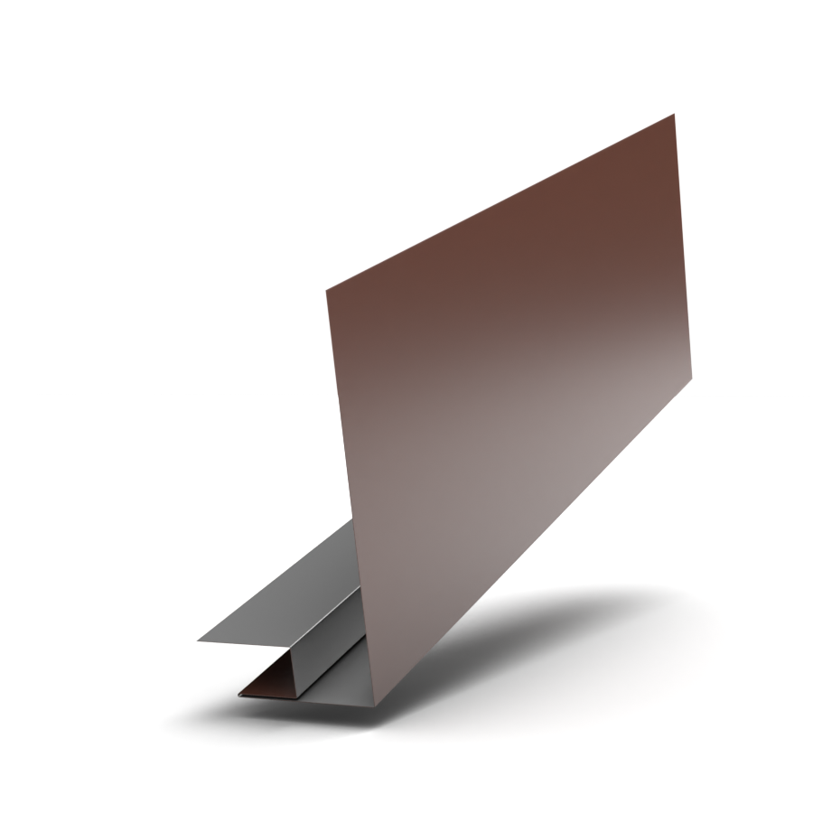 планка металлпрофиль карнизного свеса сложная pe 0,45 мм (250*50) (2м) шоколад Купить планка металлпрофиль карнизного свеса сложная pe 0,45 мм (250*50) (2м) шоколад