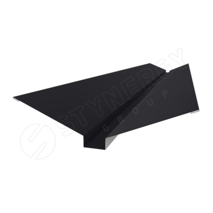 Купить планка ендовы стинержи верхняя фигурная purrus 0,5 мм 110х110 (2м) черный темный