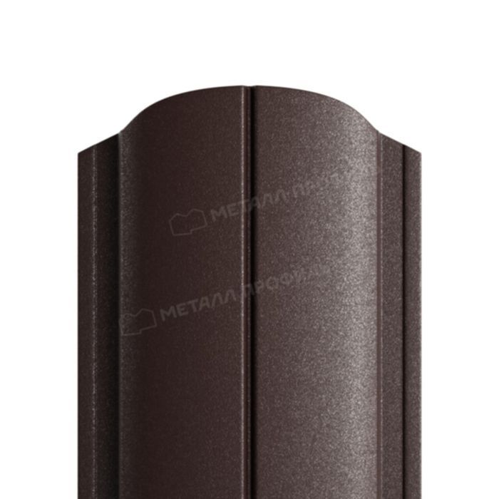 Купить штакетник металлпрофиль ellipse-o 19х126 norman 0.5 мм темно-коричневый