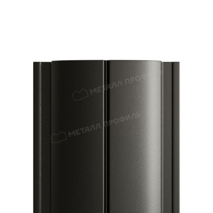 Купить штакетник металлпрофиль ellipse-t 19х126 pe 0.45 мм черный темный