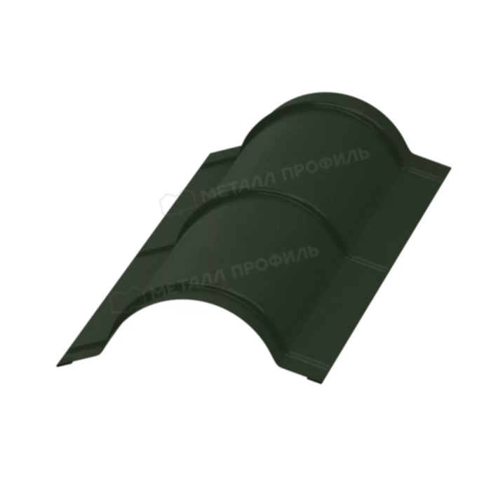 Купить конек металлпрофиль полукруглый r110 viking mp e 0,5 мм   бутылочно-зеленый