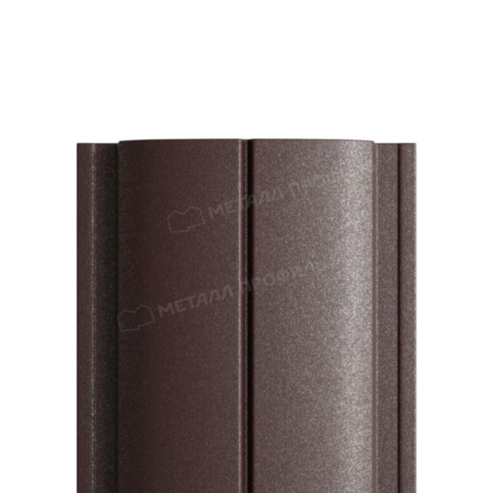 Купить штакетник металлпрофиль ellipse-t 19х126 norman 0.5 мм темно-коричневый