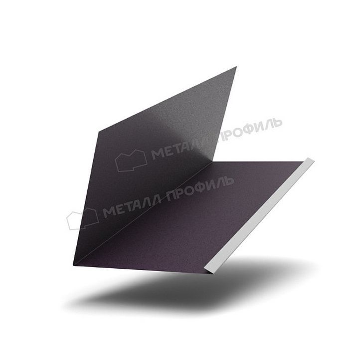 Купить планка примыкания верхняя к трубе fastclick valori 0,5 мм (250*240) (2м) темно-фиолетовый