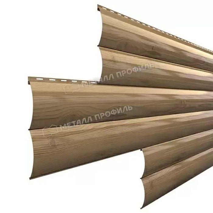 Купить металлический сайдинг металлпрофиль woodstock (28*330) ecosteel текстурированный 0,5 мм 