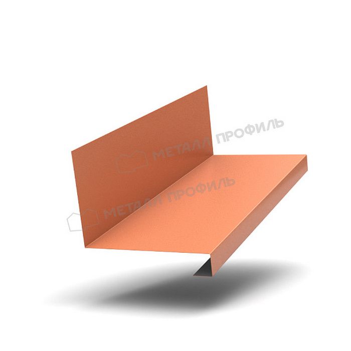 Купить планка примыкания нижняя к трубе fastclick viking mp-e 0,5 мм (150*200) (2м) коричневая медь