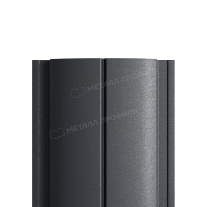 Купить штакетник металлпрофиль ellipse-t 19х126 pe 0.45 мм серый графит