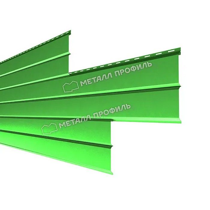 Купить металлический сайдинг металлпрофиль l-брус xl (14*335) norman 0,5 мм жёлто-зелёный