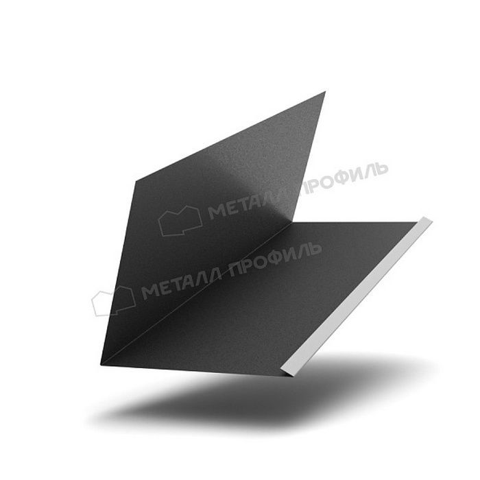 Купить планка примыкания верхняя к трубе fastclick valori 0,5 мм (250*240) (2м) черный темный