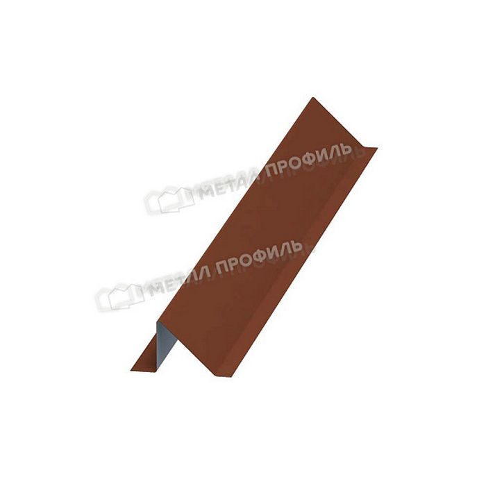 Купить планка снегозадержателя металлпрофиль pe 0,45 мм 95х65  ral 1014 (2м) коричневая медь