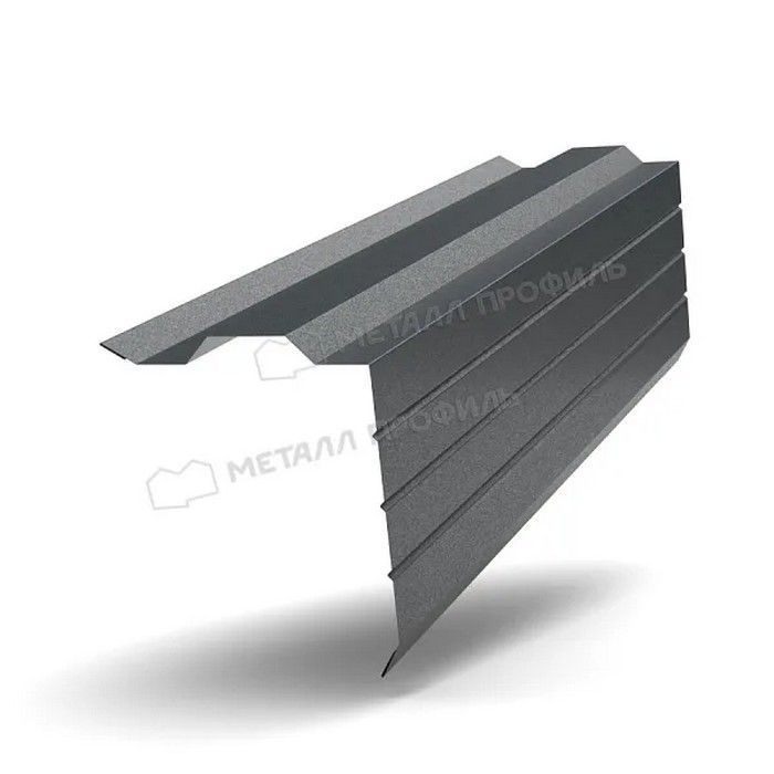 Купить планка металлпрофиль торцевая viking mpe 0,5 мм 135х145 (2м) мокрый асфальт 
