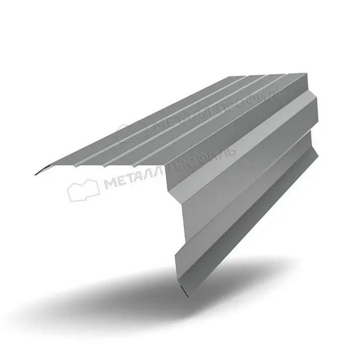 Купить планка торцевая металлпрофиль pe 0,45 мм (95*115) ral 1014 (2м) белый алюминий