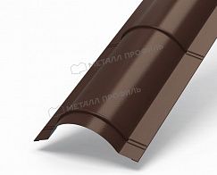 Купить конек полукруглый металлпрофиль r80 puretan 0.5 мм  (2м)