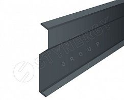 Купить планка примыкания внакладку graphite 0,45 мм ст (10*22*20*42*10) (2м)