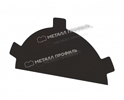 Купить заглушка конька круглого металлпрофиль простая valori 0,5 мм									