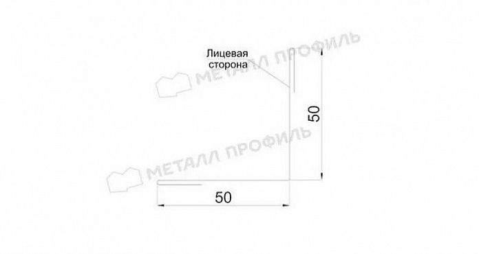 Планка Металлпрофиль угла внутреннего Ecosteel 0.5 мм 50х50 (2м) Купить планка металлпрофиль угла внутреннего ecosteel 0.5 мм 50х50 (2м)