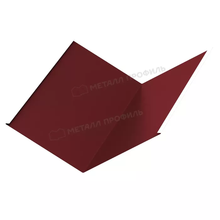 Купить планка металлпрофиль ендовы нижняя purman 0,5 мм 298х298 (2м) 			 коричнево-красный