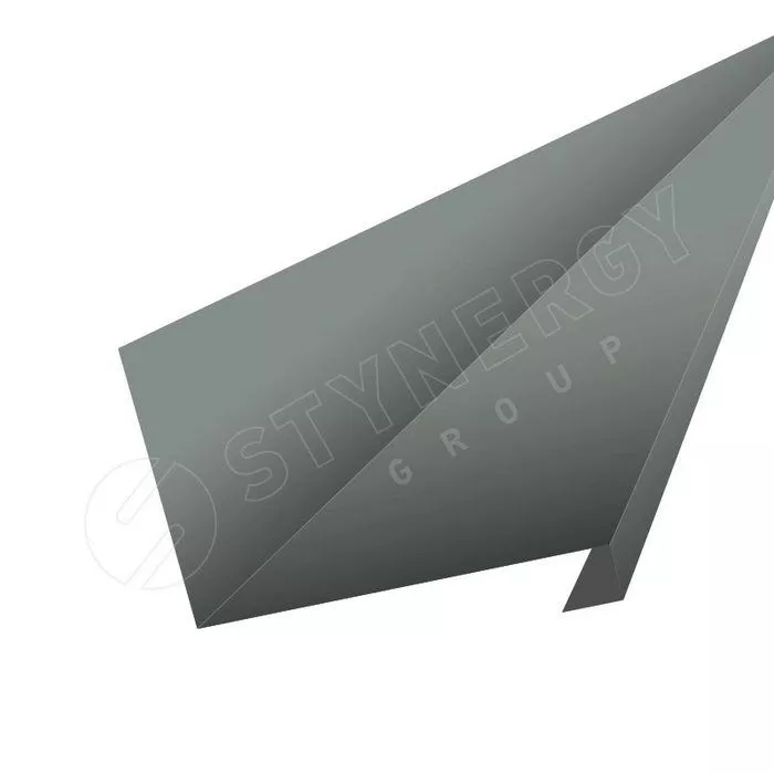 Купить планка для нижнего примыкания к трубе для смарт фальц про graphite 0,45 мм (2м) железно-серый