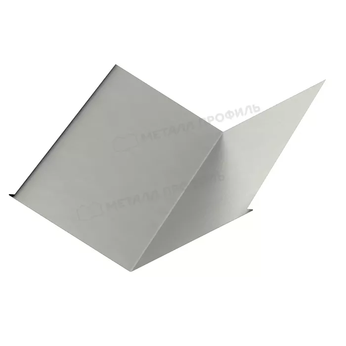 Купить планка металлпрофиль ендовы нижняя purman 0,5 мм 298х298 (2м) 			 чистый белый