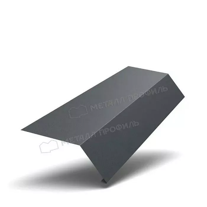 Купить планка металлпрофиль карнизная norman 0,5 мм 100х69 (2м) мокрый асфальт 