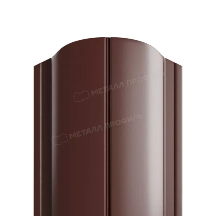 Купить штакетник металлпрофиль ellipse-o 19х126 norman 0.5 мм шоколад