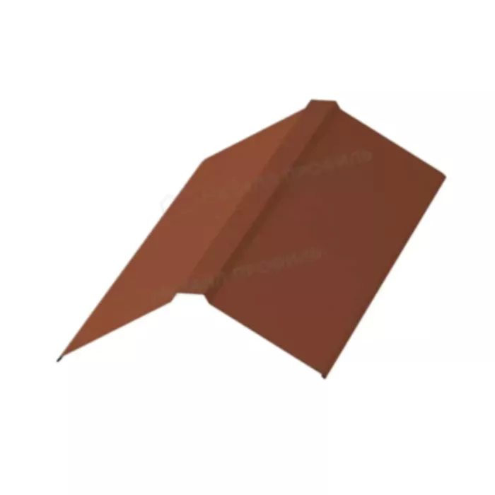 Купить конек металлпрофиль плоский viking mp e 0,5 мм 150х150 (2м) 														 коричневая медь