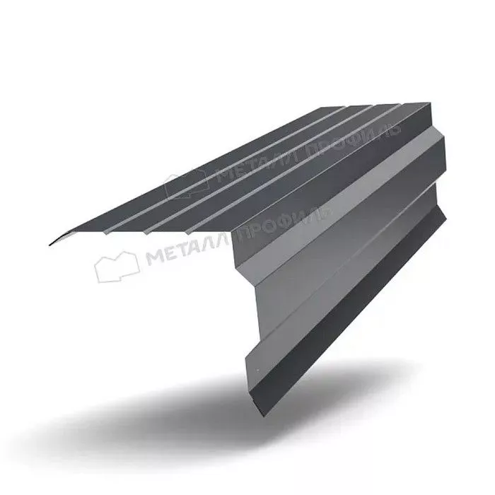 Купить планка металлпрофиль торцевая viking mp-e 0,5 мм (90*115)  (2м) серый графит