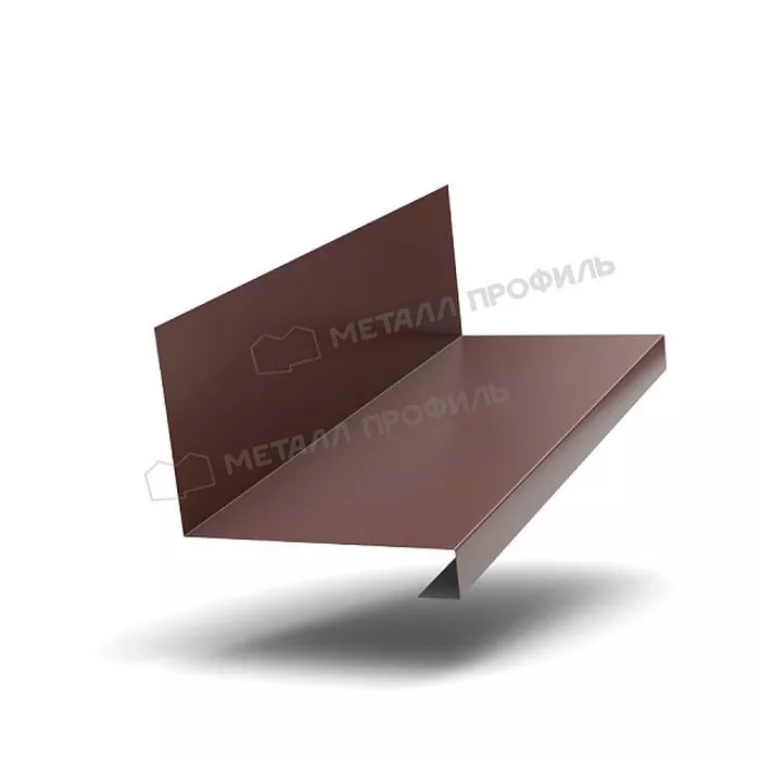 Купить планка примыкания нижняя к трубе fastclick viking mp-e 0,5 мм (150*200) (2м) серо-коричневый