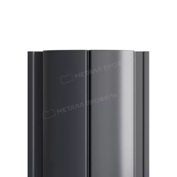 Купить штакетник металлпрофиль ellipse-t 19х126 norman 0.5 мм серый графит