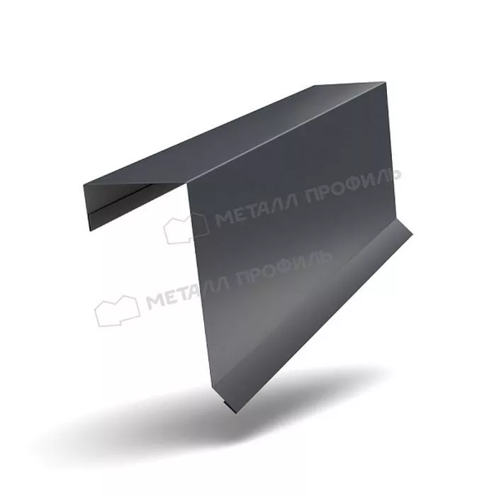Купить планка торцевая кровельная fastclick puretan 0,5 мм (65*130) (2м) темно-серый