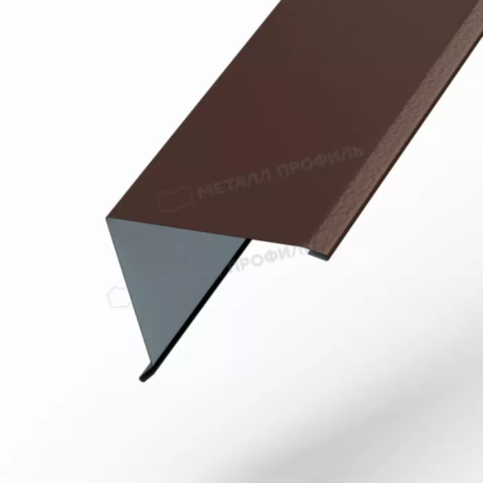 Купить планка металлпрофиль торцевая valori 0,5 мм 95х120 (2м) коричневый
