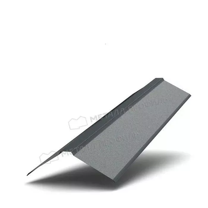 Купить конек металлпрофиль плоский viking mp e 0,5 мм 150х150 (2м) 														 мокрый асфальт 