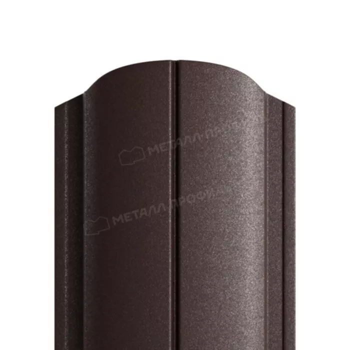 Купить штакетник металлпрофиль ellipse-o 19х126 norman 0.5 мм темно-коричневый