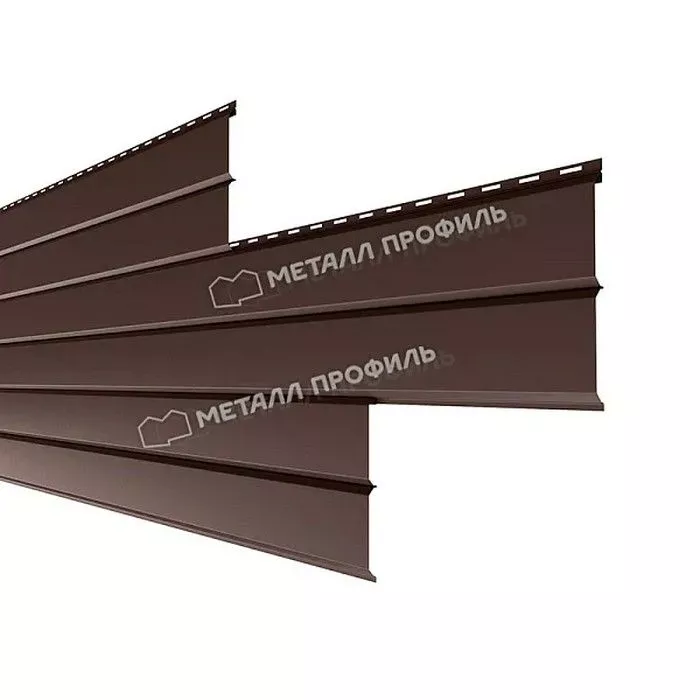 металлический сайдинг металлпрофиль l-брус xl (14*335) purman 0,5 мм коричневый Купить металлический сайдинг металлпрофиль l-брус xl (14*335) purman 0,5 мм коричневый