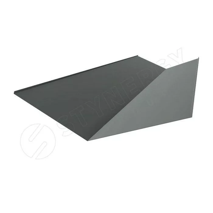 Купить планка ендова стинержи нижняя corundum матовый 0,5 мм 300х300 (2м) 			 железно-серый