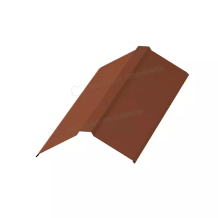 Купить конек металлпрофиль плоский viking mp e 0,5 мм 120х120 (2м) коричневая медь
