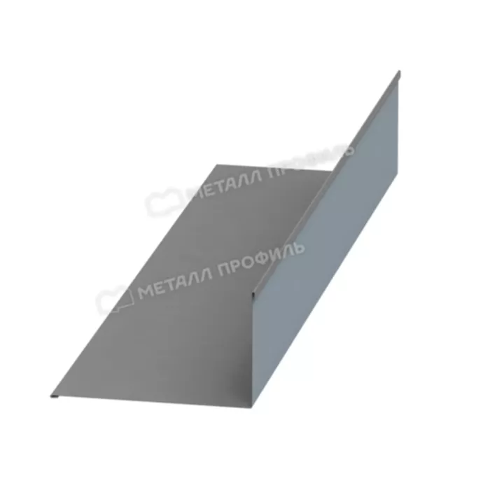 Купить планка металлпрофиль примыкания верхняя vaori 0,5 мм 250х147 (2м)  серый