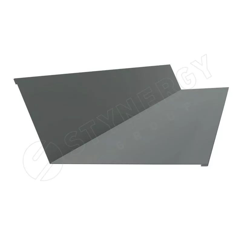 Купить планка примыкания стинержи нижняя corundum 0,5 мм 122х260 (2м)			 мышиный