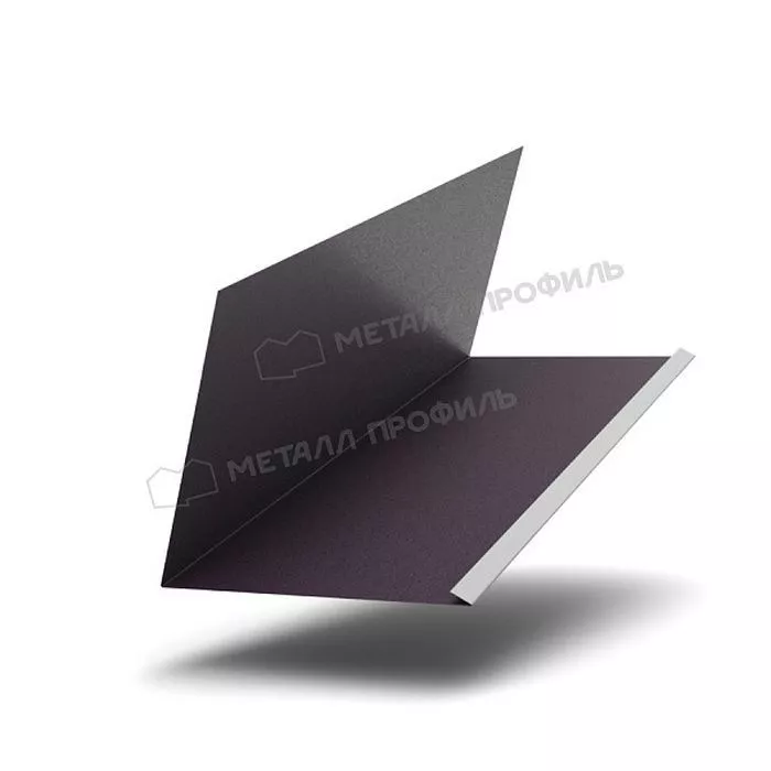 Купить планка примыкания верхняя к трубе fastclick valori 0,5 мм (250*240) (2м) темно-фиолетовый