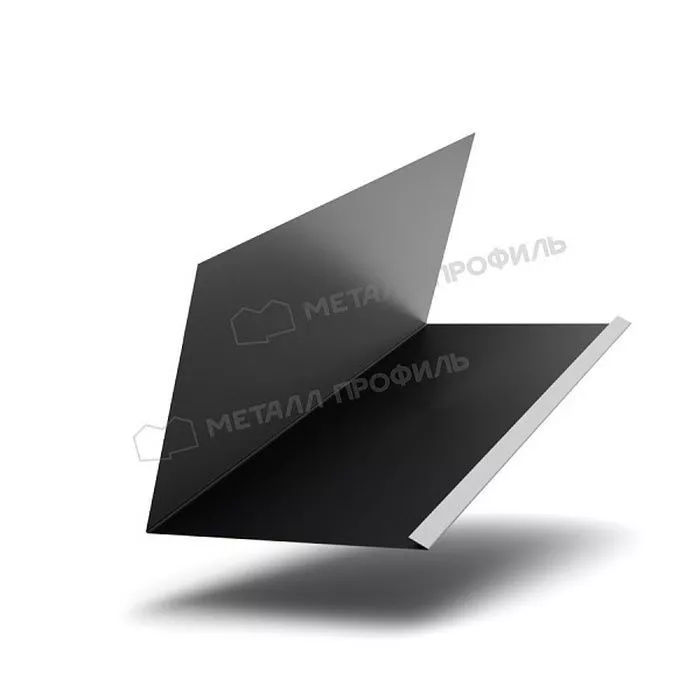 Купить планка примыкания верхняя к трубе fastclick purman 0,5 мм (250*240) (2м) черный темный