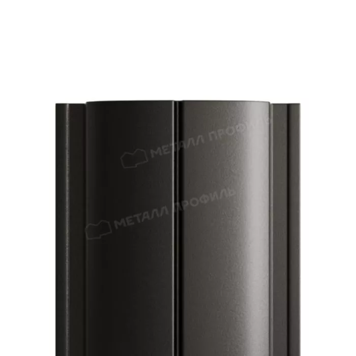 Купить штакетник металлпрофиль ellipse-t 19х126 pe 0.45 мм черный темный