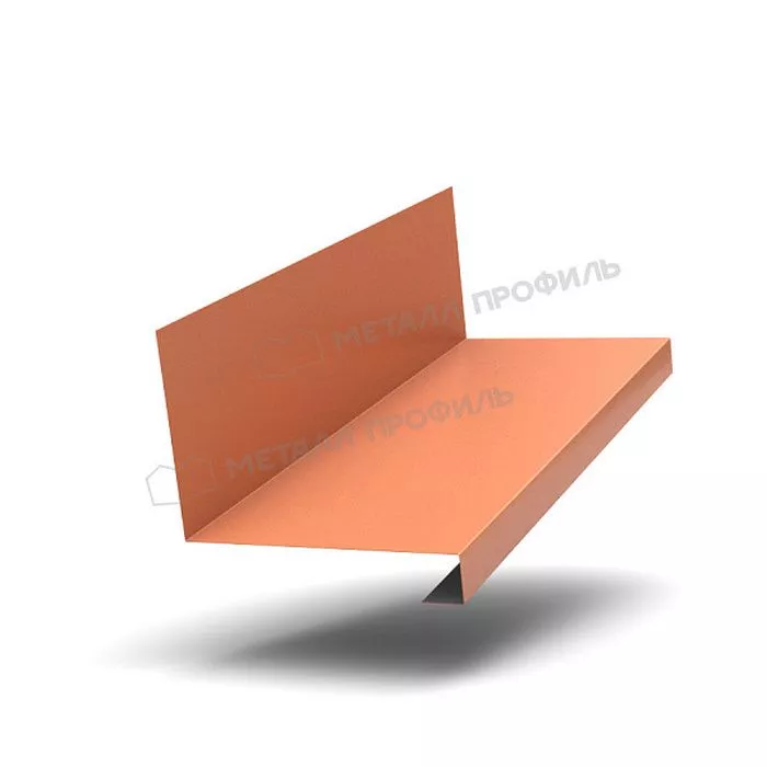 Купить планка примыкания нижняя к трубе fastclick viking mp-e 0,5 мм (150*200) (2м) коричневая медь