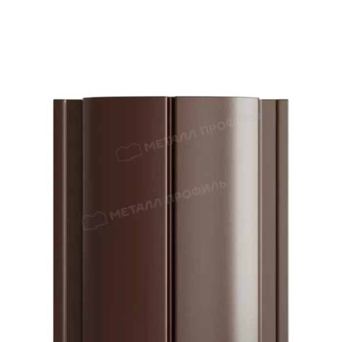 Купить штакетник металлпрофиль ellipse-t 19х126 pe 0.45 мм темно-коричневый
