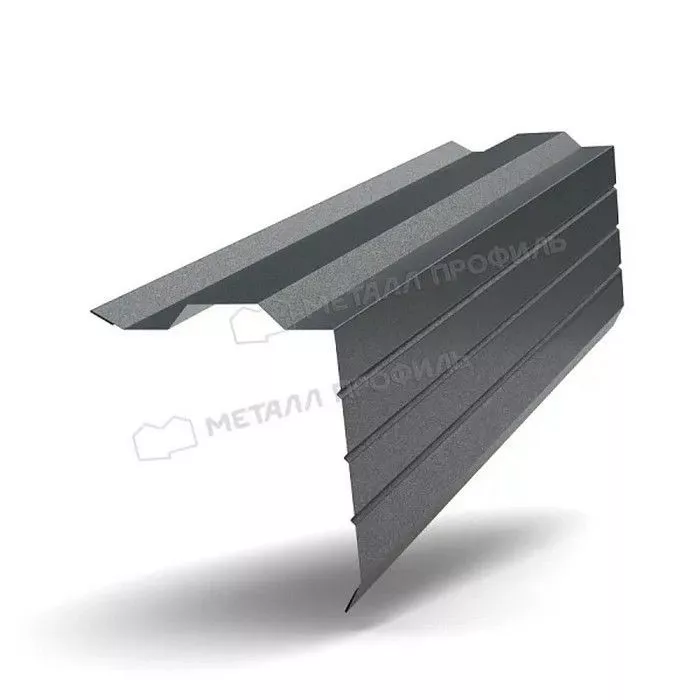 Купить планка металлпрофиль торцевая viking mp-e 0,5 мм (90*115)  (2м) мокрый асфальт 